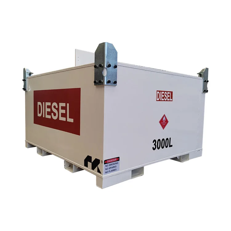 Portable carbon steel self bunded double walled gas diesel fuel cube tank