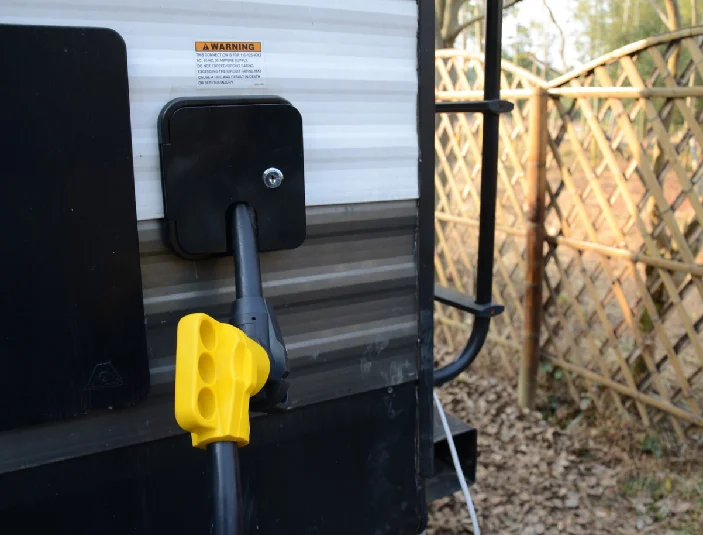 Low Profile Electric Cable Hatch Rv Electric Cord White Rv Camper