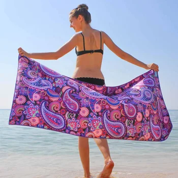 80*160cm wholesale Printed Quick Drying Microfiber Sports Swim Large Beach Towels Sand Fee