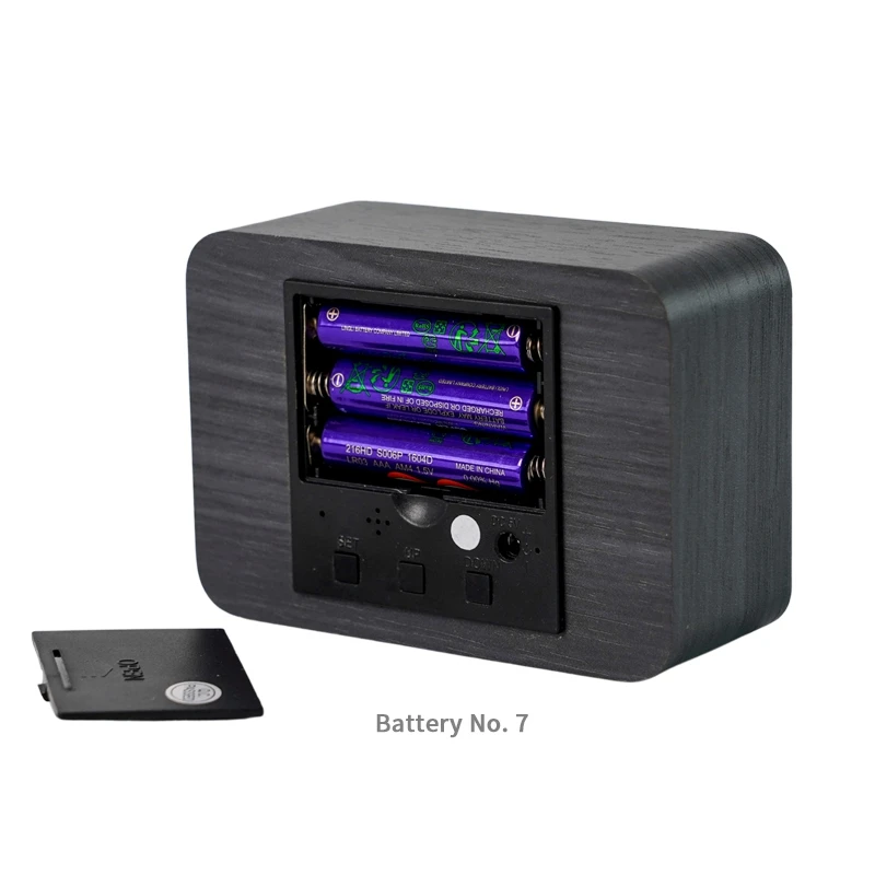 Custom Alarm Clock LED Wooden Watch Table Voice Control Digital Wood USB Powered Electronic Desktop Clocks