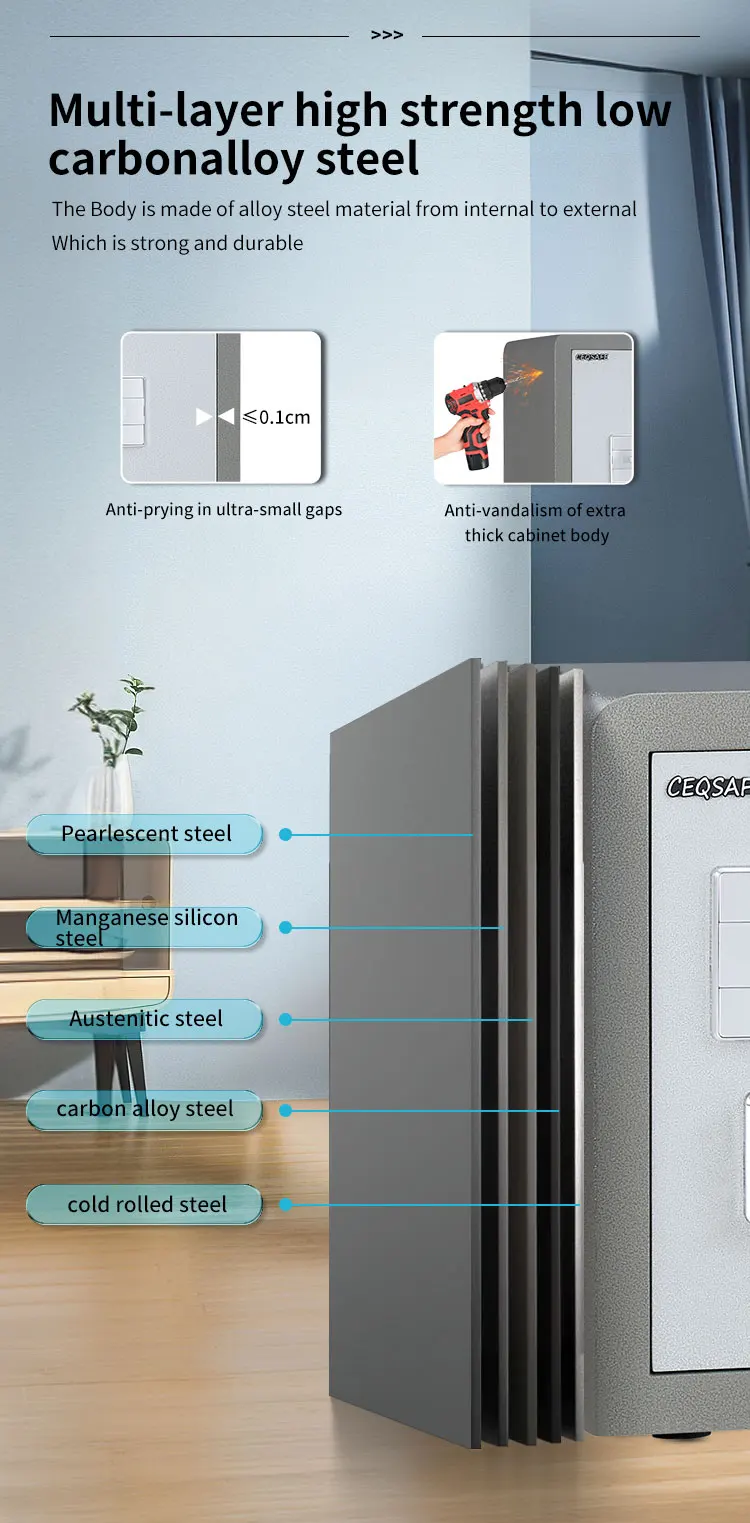 CEQSAFE New Design Electronic Fireproof Safe Box Digital Password Home Safe manufacture