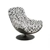 swivel chair-black leather-ink-wash maple leaf