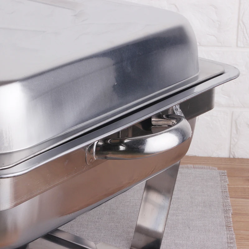 Factory Direct Sale Movable Base Stainless Steel Chafing Dish Buffet Set Food Warmer Buffet Equipment_9