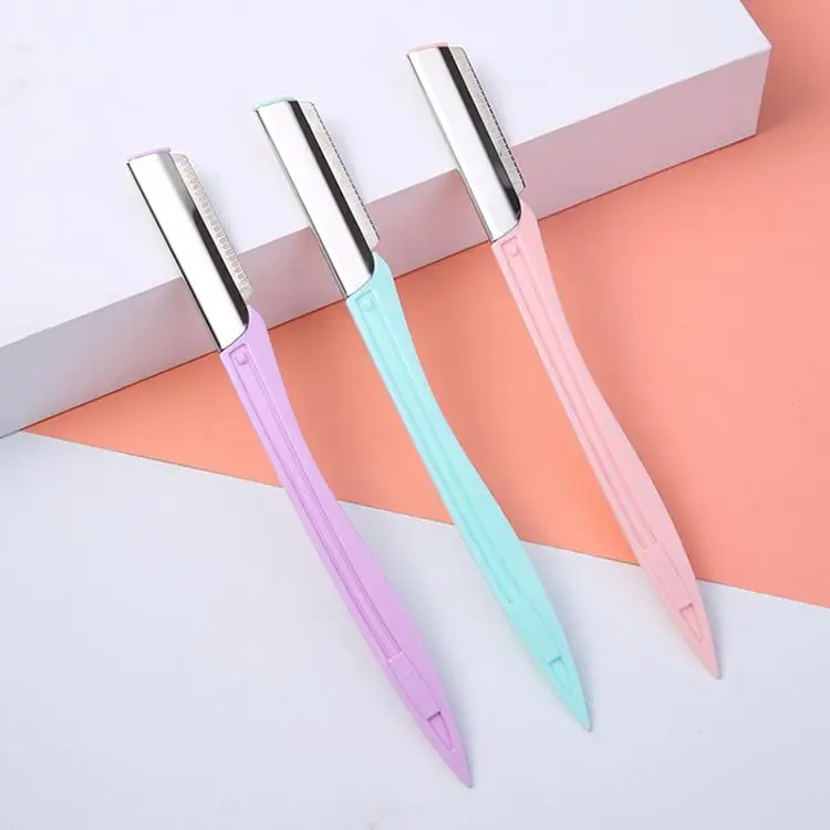 Высокое качество 3 шт. пластик Touchup лица Брови бритвы Glossier уход за кожей dermaplaning лезвия Триммер электрическая бритва для