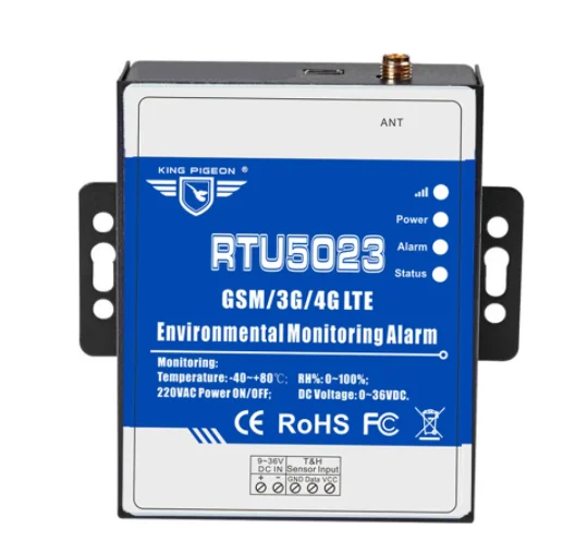 GSM Temperature Humidity Monitoring Alarm Power Failure Remote Monitoring SMS Alarm for Cold Storage Drugstore RTU5023