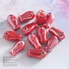 Pez pequeño cerámico electrochapado rojo (1 unidad)
