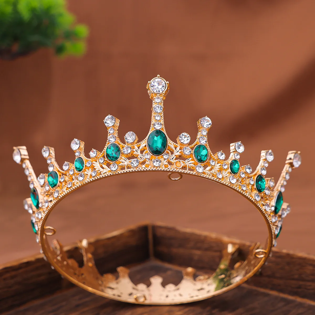 Queen Crown Rhinestone Wedding 2 Pieces Baroque Queen Crown, Brides Bridesmaids Rhinestone  main image 2