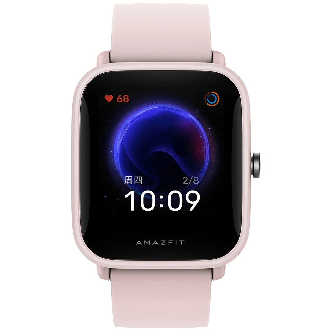 xiaomi amazfit bip u pro pink smartwatch