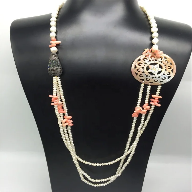 Buy Pearl Necklace Jewelry,Fancy Long 