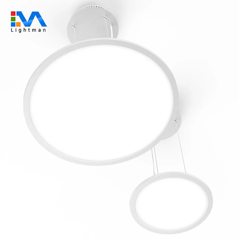 big size 48w 100w 110w dia 600mm 1000mm 1200mm dimmable round pendant led ceiling panel light