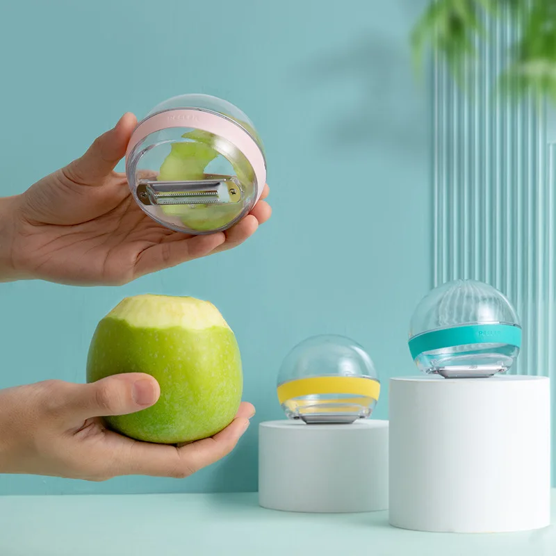 multifunctional round ball container peeler fruit