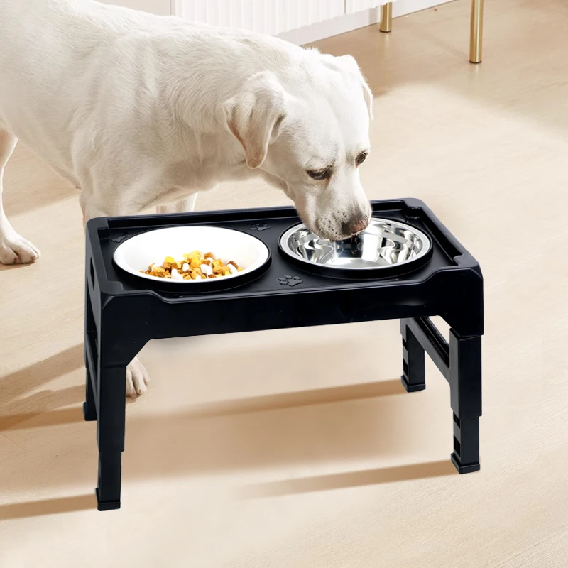 Миска для собак с повышенной стойкой и медленной подачей подставка неразливной собачьей водой регулируемая миска корма