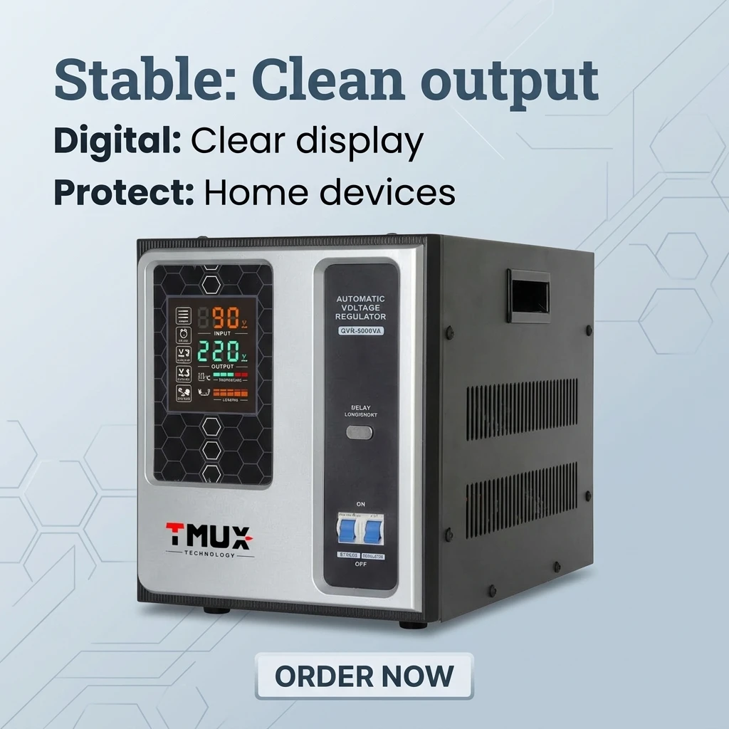 Reliable 3kVA 5kVA Single Phase AC Voltage Stabilizer for Home Air Conditioner and Office Machines