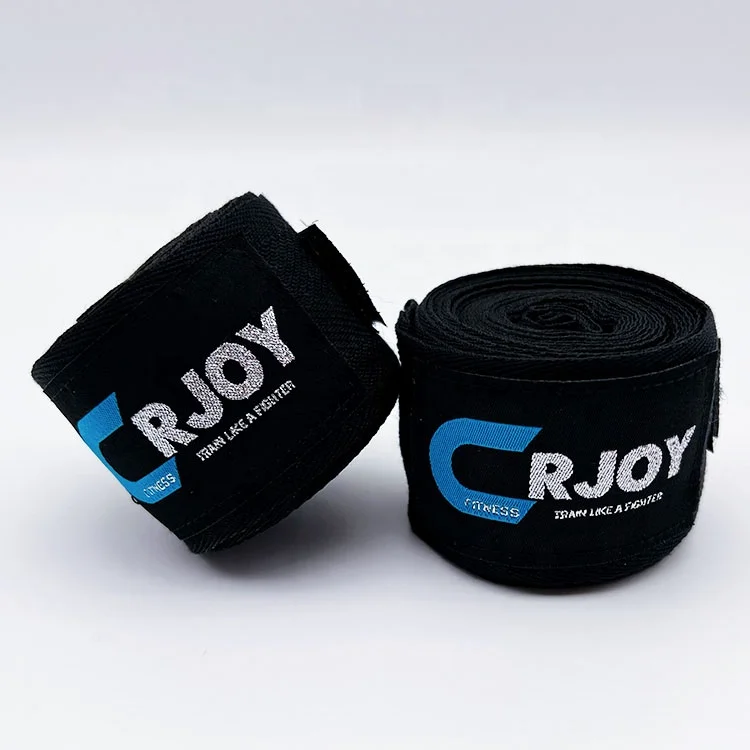 High Quality Custom Logo 180inch Printing Pure Muay Thai Cotton Wrist Wraps Boxing Bandage Hand Wraps