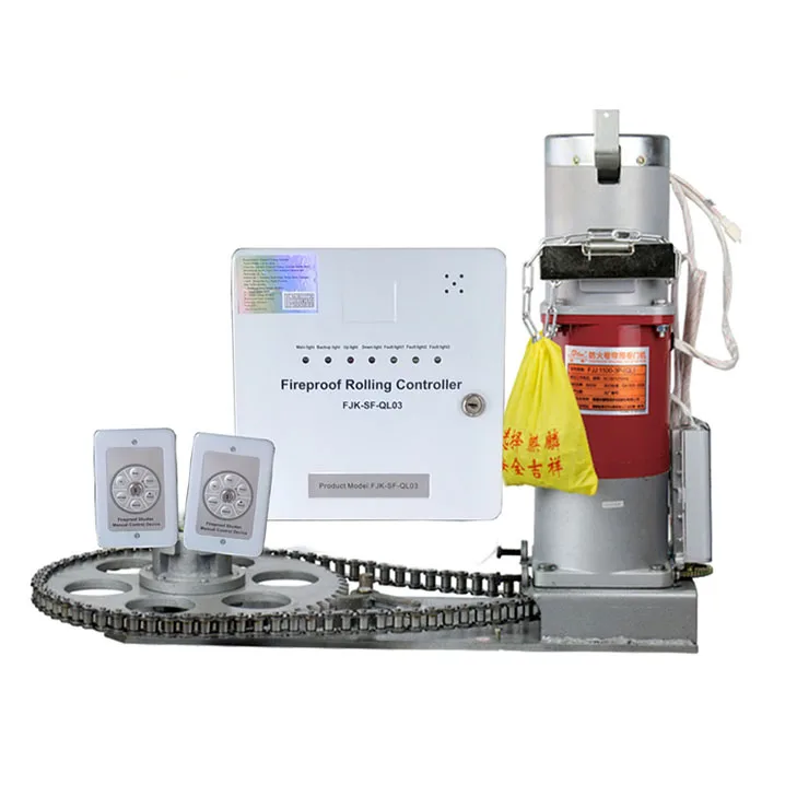 Anlin 800Kg Roller Shutter Motor Fire Opener Control Panel Fireproof Rolling Operator With Ups Motors Ac 220V Side Electric