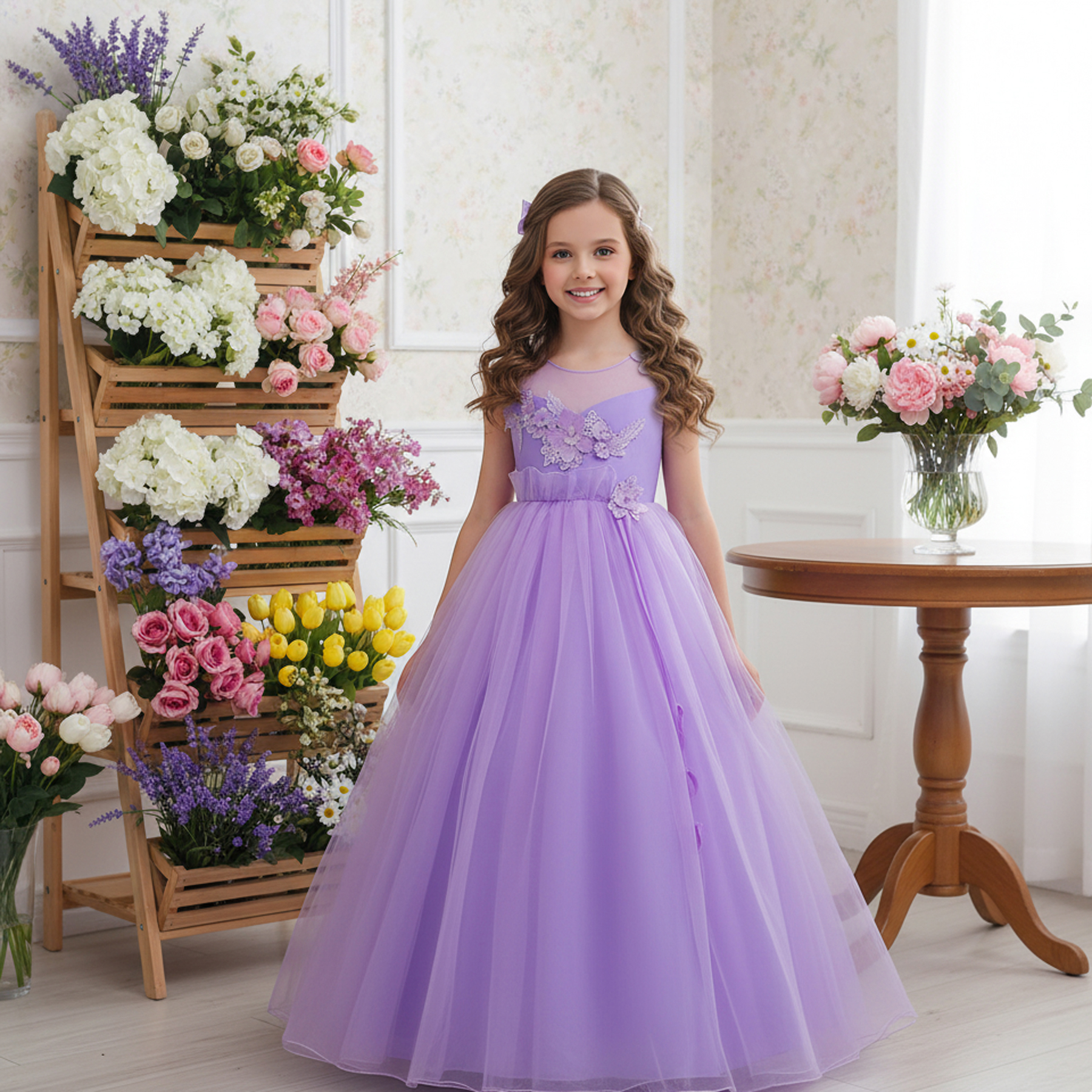 girl dress party 8 yeare Blue Dress Girls Spaghetti Strap Girls Formal Dresses Party Dresses for Girls Little Girl Dresses 8-9 Years