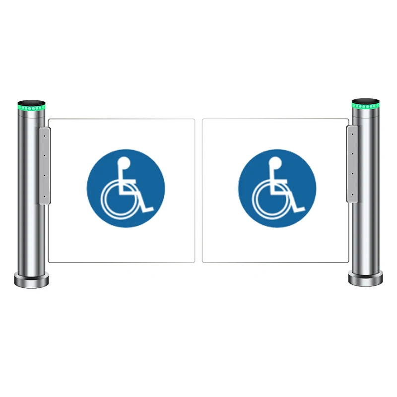 Security System Self Closing Fast lane Swing Barrier Cylindrical Speed Gate for Building