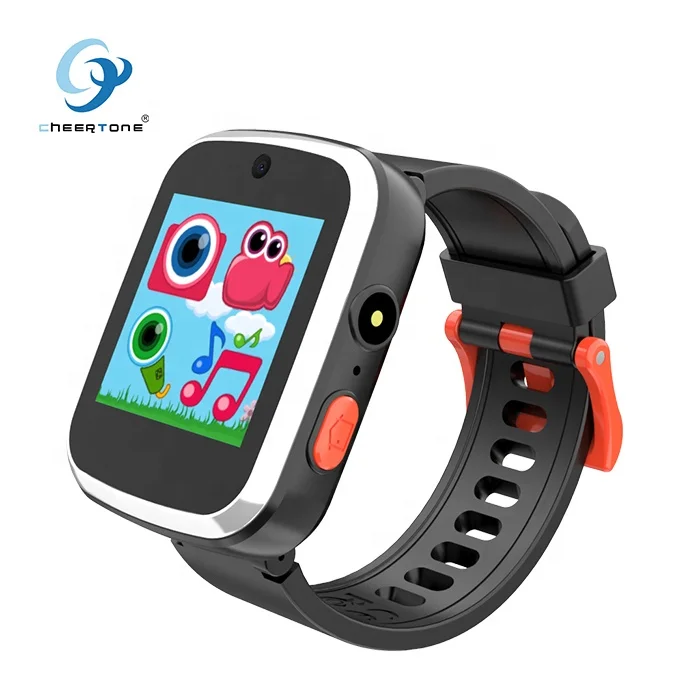 CTW11X Wholesale Gift Cartoon Digital 1.54 Inch Color Screen Children Watch Silicone Touch Music Game Smart for Kids