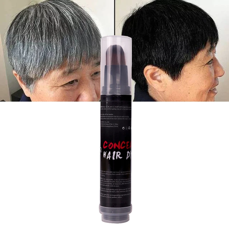 Temporary Hair Dye Pen Stick Private Label 2022 Natural Black Wig Pen Best  New Washable Hair Dye Pen for Men Women