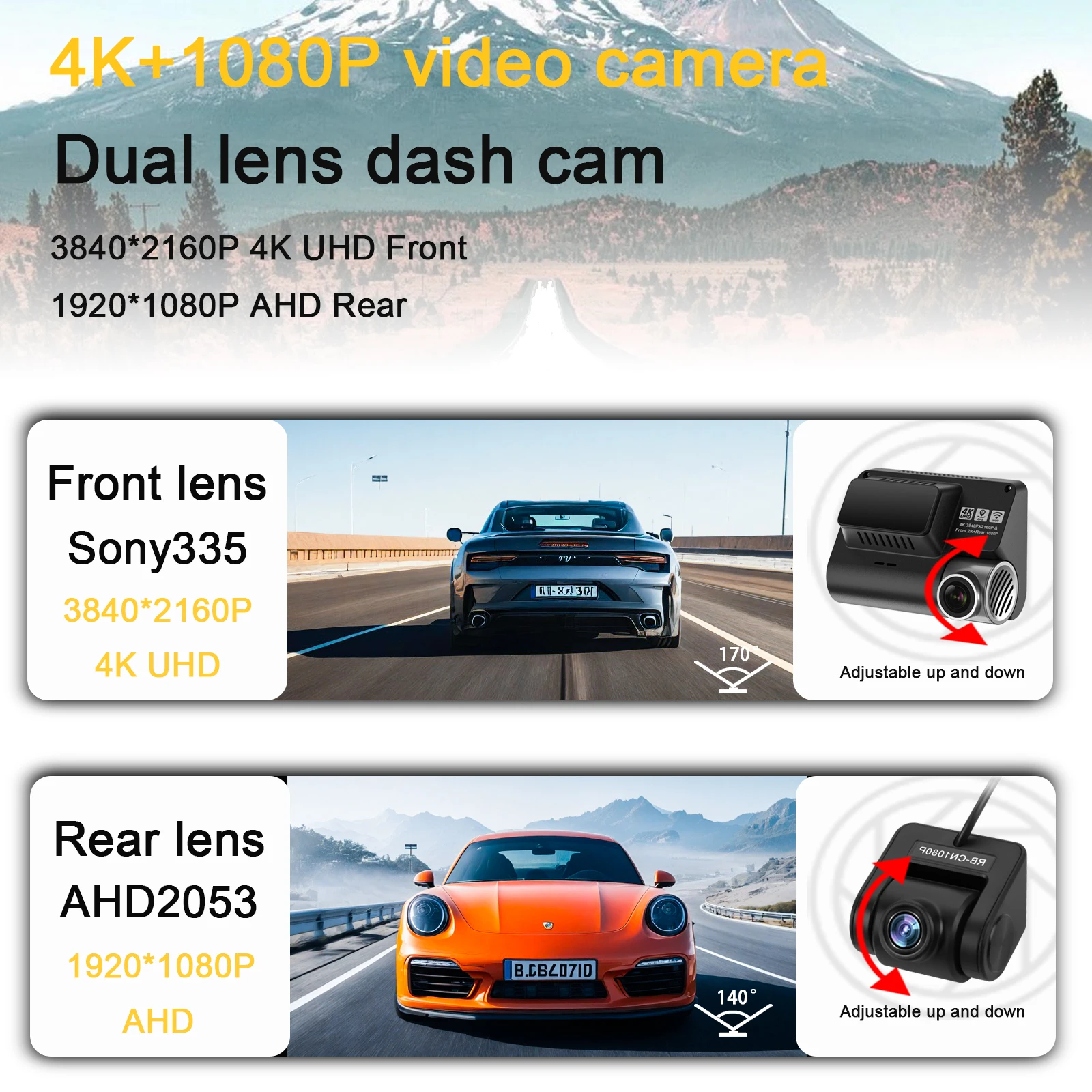 3 4 Inch Hd Car Dvr Dashcam 1080p Dash Camera Mini 2 Channel Dash Cam Front  And Rear 1080p Dual Lents Dash Cam, Find Great Deals Now