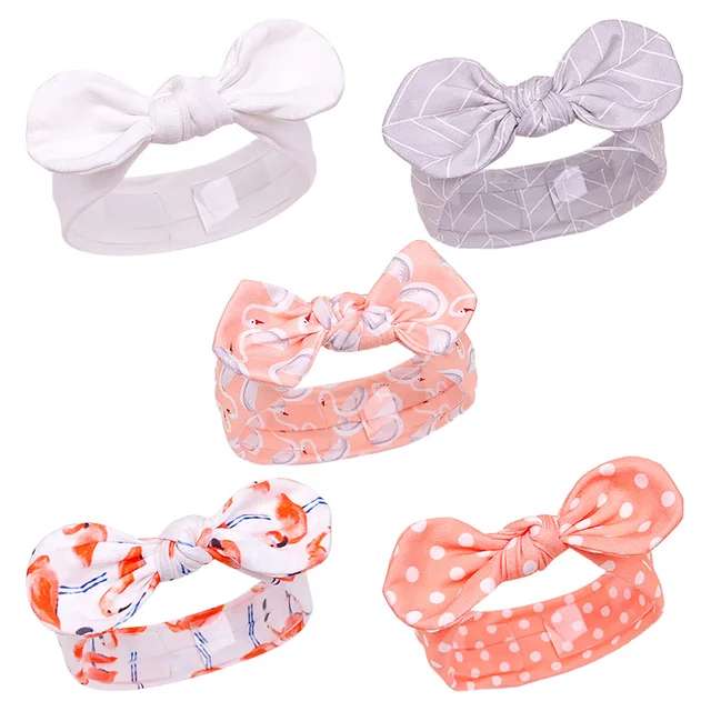 5pcs/set Wholesale Soft Vintage Headband for Baby Girl Baby Headband Girl Hair Accessories Newborn Gift Set