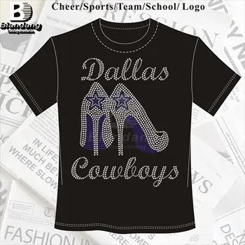 New Arrival NFL Football Teams Logo Rhinestone Transfer Design Customized Logo Rhinestone Heat Transfer for Uniform