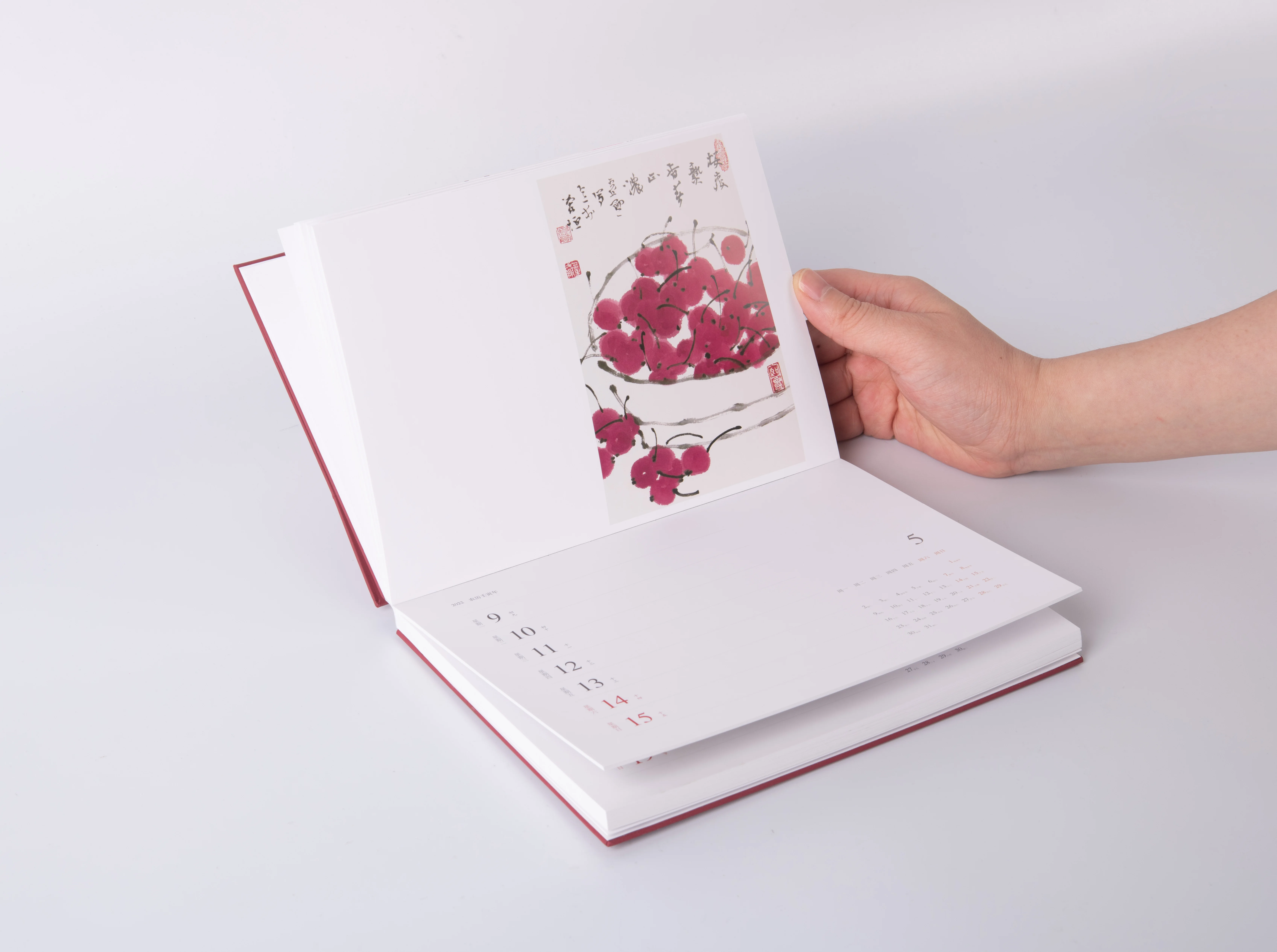 OEM Daily Desktop Calendar with Adhesive Sticky Notes Table Type Paper Printing Use for Display Clock for Photo Frame Promotion