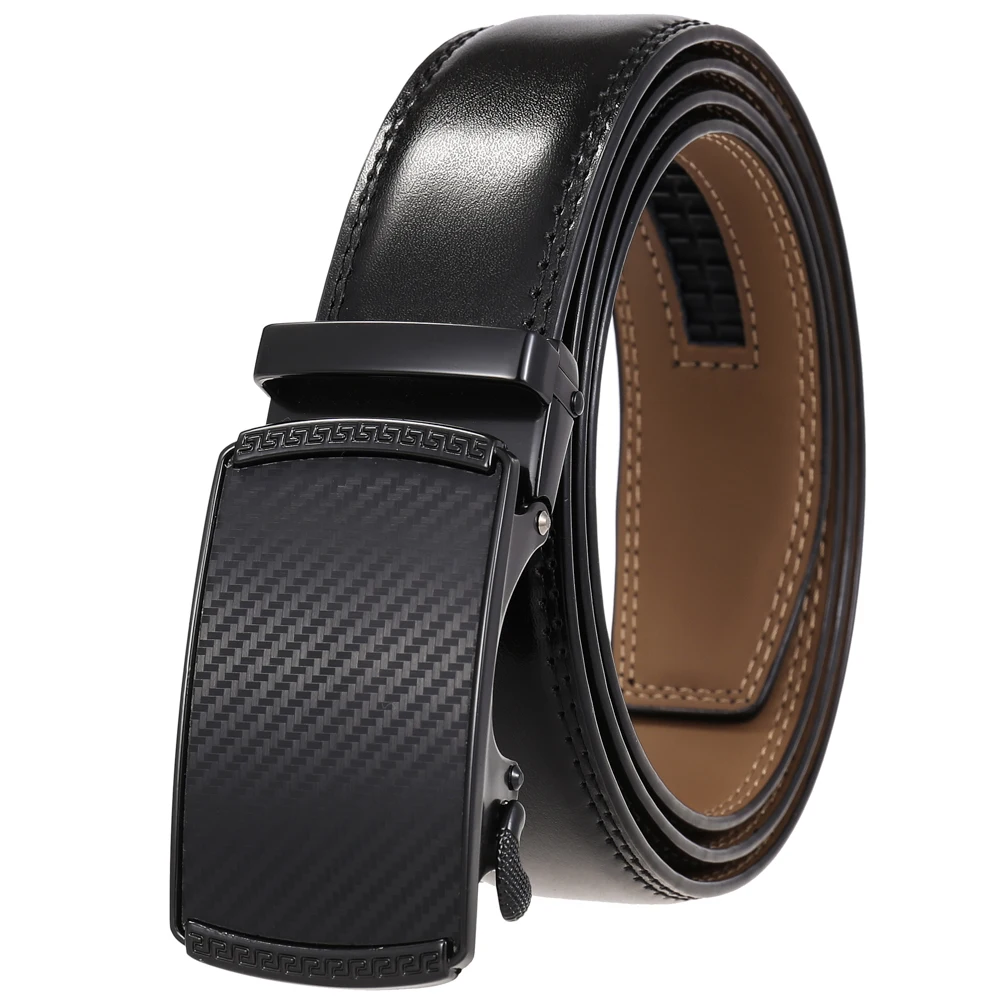 Ly36-0191-1 Oem Genuine Leather Cowhide Mens Belts With Automatic ...