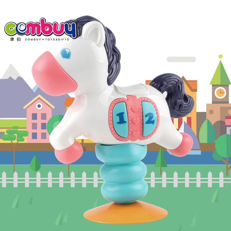 Electric Flashing Light Music Spring Rocking Baby Horse Toy