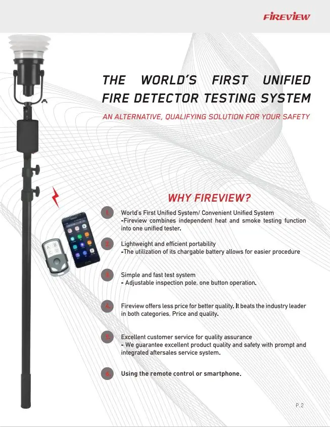 Fire Detector Tester Fire Testing Equipment Made In Korea Smartphone