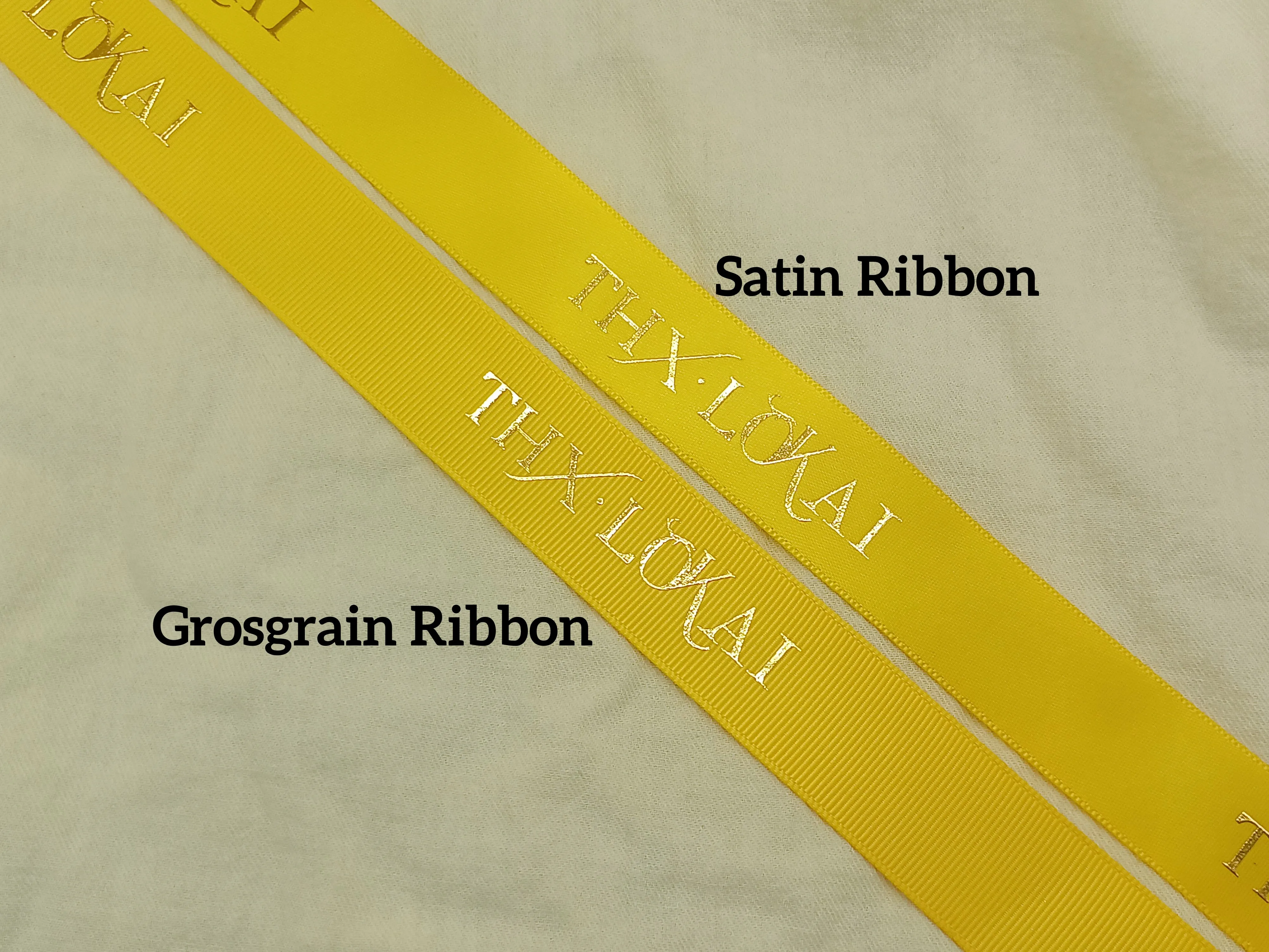 Customized Branded Ribbon - Luxury 3D Gold Foil Emboss