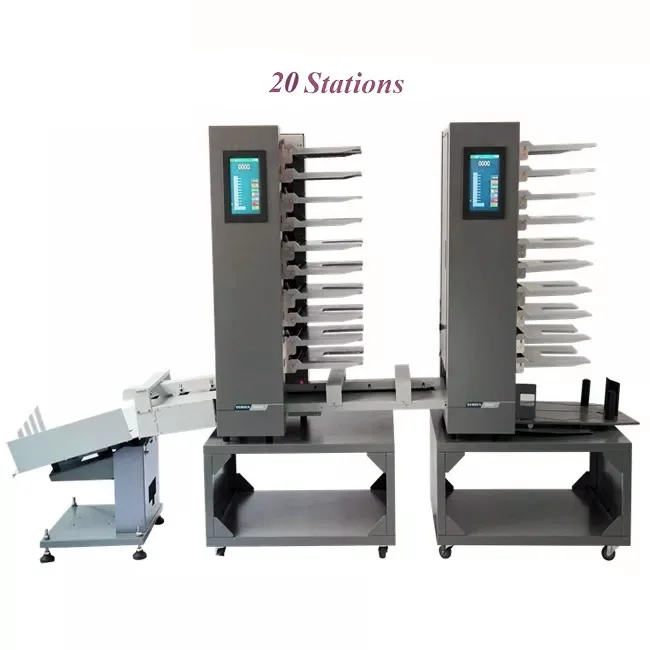 Automatic Stitching System Paper Gathering Folding Machines Staples Booklet Maker Machine 6 10 12 20 Stations Paper Collator