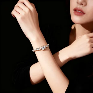 Wholesale Custom Fashion Charm Bracelets Adjustable Tennis Diamond Zircon Bracelet Copper Brass Wedding Jewelry for Women Girls