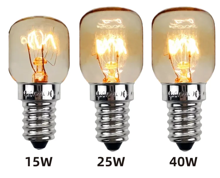 220v 240v T25 Bulb Amber Indicator Bulb 40w Incandescent Microwave Oven