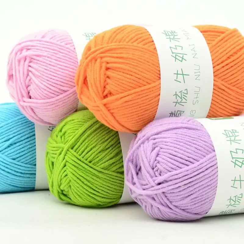 Craft Vogue hot hand knitting Baby acrylic cotton Yarn 4ply 50g 100g milk cotton yarn for crochet