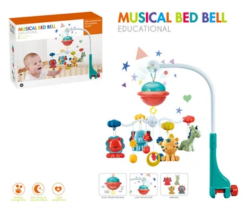 Hot Sale Newborn Baby Bed Bell Automatic 360 Degree Rotate Plastic Cute Baby Crib mobile Musical Mobile