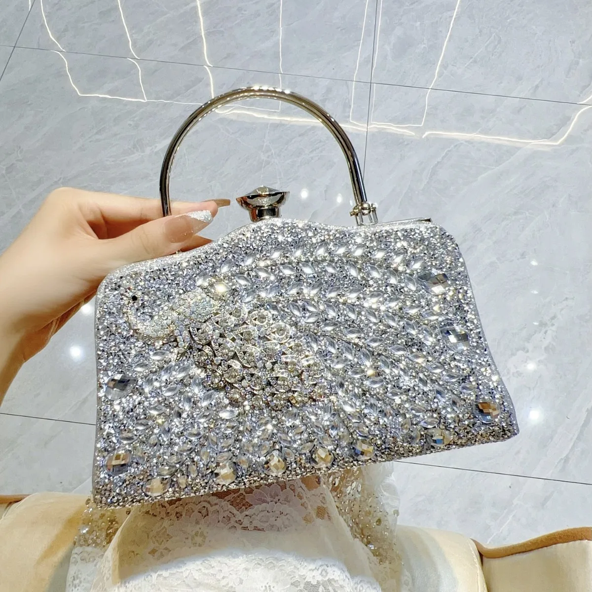 Purses And Handbags For Women Luxury Designer Rhinestone Clutch Purse Femme Crystal Crossbody Shoulder Bag Tote Bag Purse