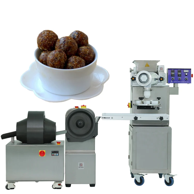 Automatic Dried Fruit Ball Filling and Coating Machine Laddu Ladoo Making Machine Dough Ball Divider Rounder Machine