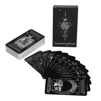 Custom Printing Golden Foil StampTarot Oracle Cards  Positive Affirmation Deck Paper Tarot Cards With Lid And Bottom Box