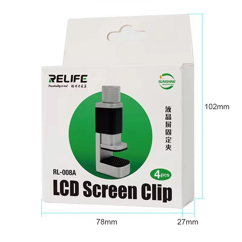 RELIFE RL--008A Adjustable LCD Screen Fixing Clip Silicone Padded Phone Screen Pressure Clamp Non-scratch Fixture