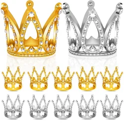 BAHABY 20 Pcs Mini Crown Cake Topper Crowns For Flower Bouquets Cupcake Toppers Cake