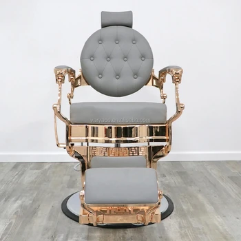 Professional Antique Vintage Barber Chair in Synthetic Leather for Hair Salon and Barber Shop