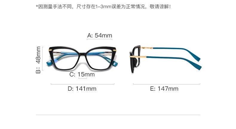 Sparloo 2347 Spring Hinge Cat Eye Fish Womens Nice Eyeglasses Plastic Optical Vintage Frame