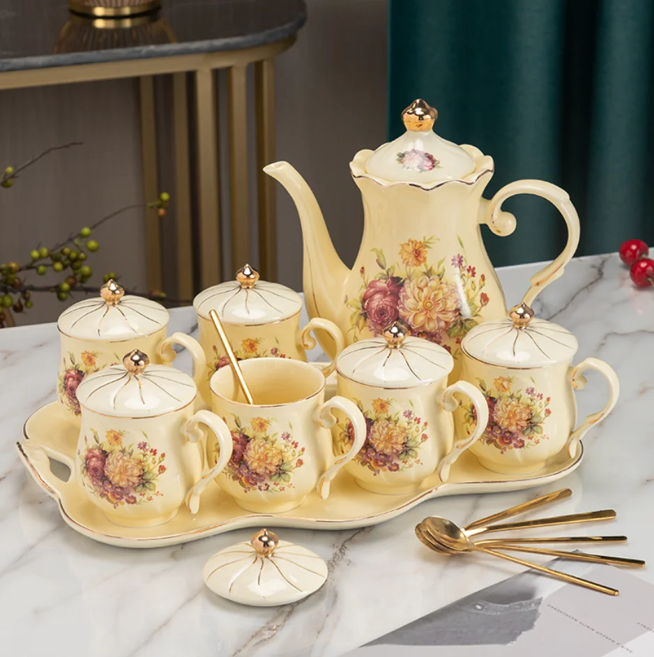 Light Luxury Nordic Golden Light Luxury Water Set 8-piece