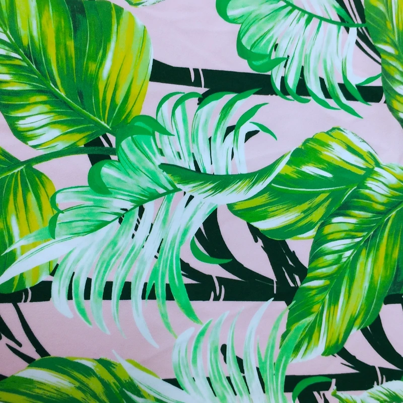 Эластичный полностью тусклый Полиамид 80 спандекс 20 ткань с гавайским принтом для купальника