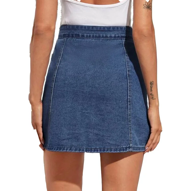 Wholesale Women Denim Short Skirt Cheap Stylish Girls Hot Mini Denim Skirt