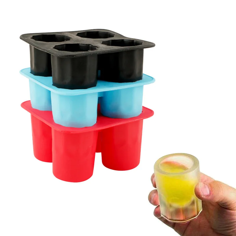 OEM ODM Best Price 4 Ice Cups Custom Silicone Ice Tray Silicone