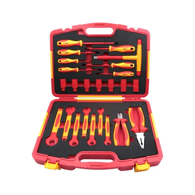 24PCS 1000v tools Insulated Electrician VDE Screwdriver and Plier Tool Set combination plier Insulated Tool