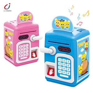 Chengji Cute Mini Children Finger Print Saving Pot Atm Electronic Money Box Safe Piggy Bank with Password and Fingerprint