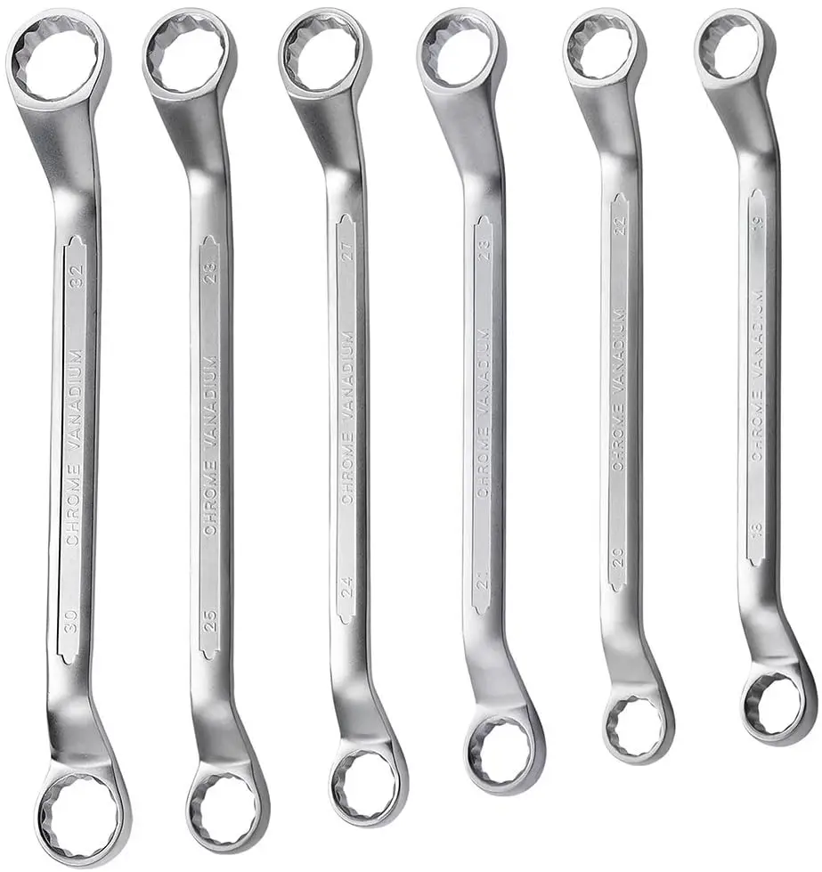 Tool Kit Set Gear Rachet Box Double Ended Metric Open End Ring Spanner